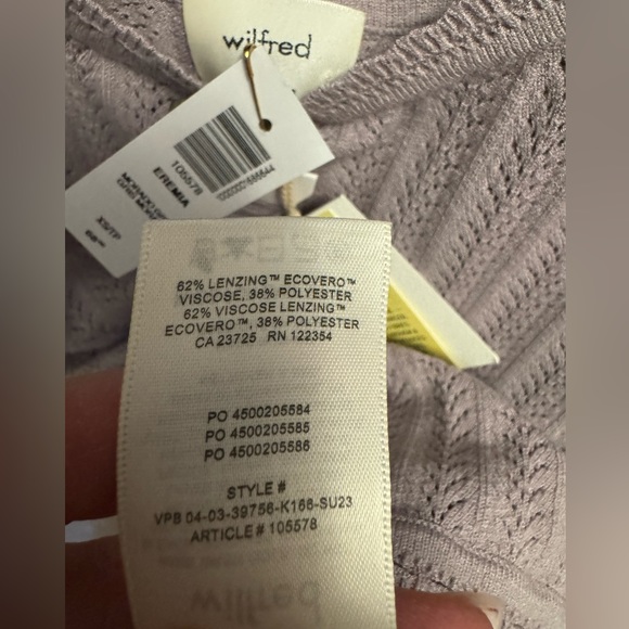 Wilfred NWT Eremia Tank Morado Grey Size XS - Picture 8 of 11